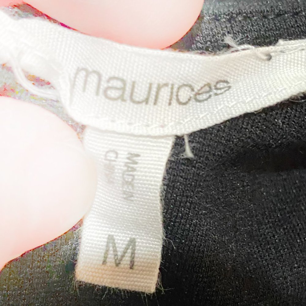 Mauirces, EUC, Little Black Dress, A Line, Scalloped V Neck, Empire Waist, Med - Picture 11 of 13